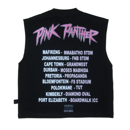 Vintage Pink Panther Sleeveless Tee - Black