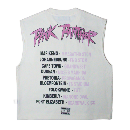 Vintage Pink Panther Sleeveless Tee - Off White